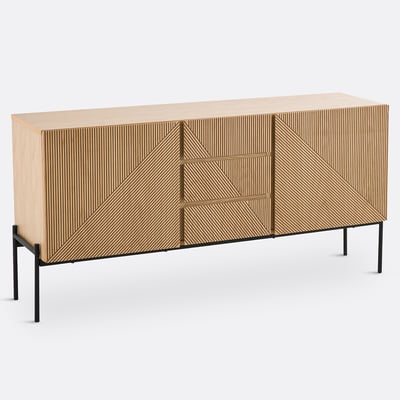 Buffet vintage, 2 portes, 3 tiroirs, Lodge LA REDOUTE INTERIEURS