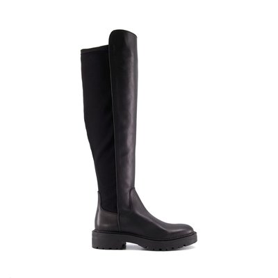 Bottes au genou en cuir à semelles épaisses - TELLA DUNE LONDON