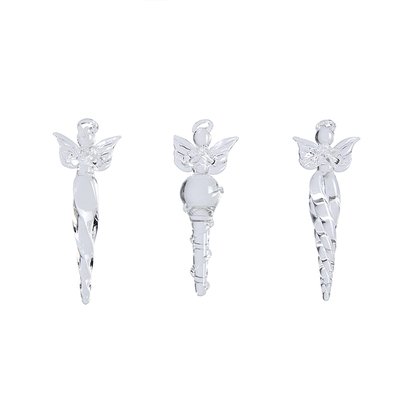 Set de 3 suspensions de noël fées en verre H15 SIA DECO