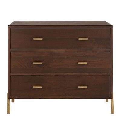 Commode manguier ciré finition noyer BLANC D’IVOIRE