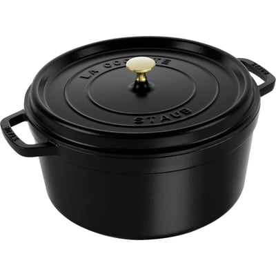 Cocotte ronde 34 cm Noir mat STAUB