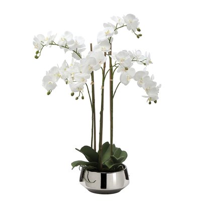 Composition d'orchidée artificielle avec vase H72 SIA DECO