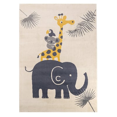 Tapis enfant design et doux à poils ras JUNGLE AFK LIVING