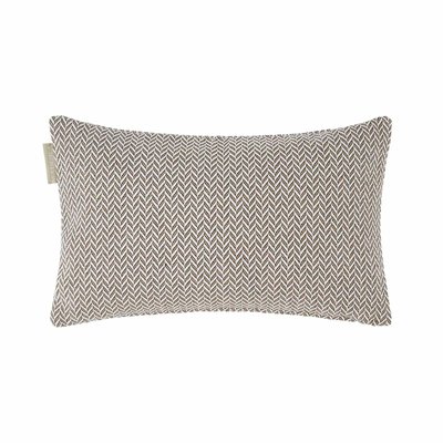 Housse de coussin Alejandro  en Jacquard à motifs chevron Ecru 50x50 cm MADURA
