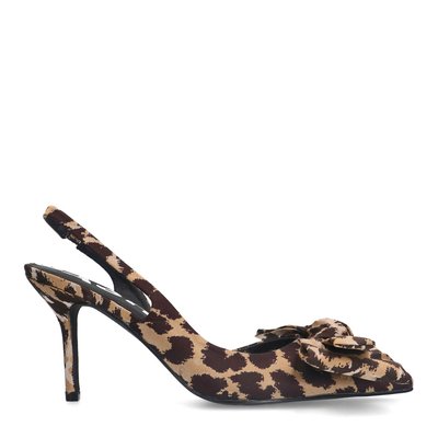Escarpins slingback métalliques avec nœud SACHA