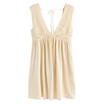 Robe courte en crochet mélangé NEXT