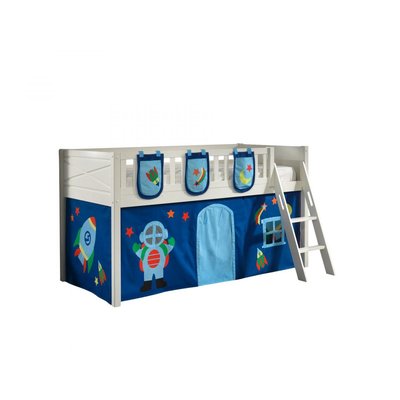 Scott Lit Mezzanine et Rideau Astro + 3 Sacs Rangement VIPACK