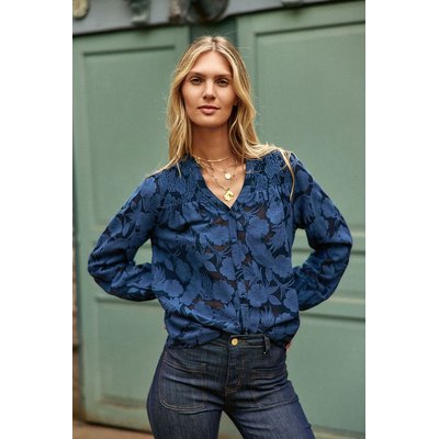 Bluse BLEONA, V-Ausschnitt und Blumenmuster LA PETITE ETOILE