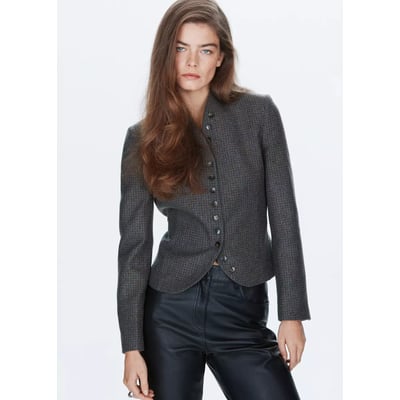 Blazer cintrée pied-de-poule MANGO