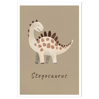 Affiche enfant stegosaurus HEXOA