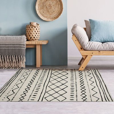 Tapis de salon en coton ethnique - COTTON BERBERE ETHNO THE DECO FACTORY