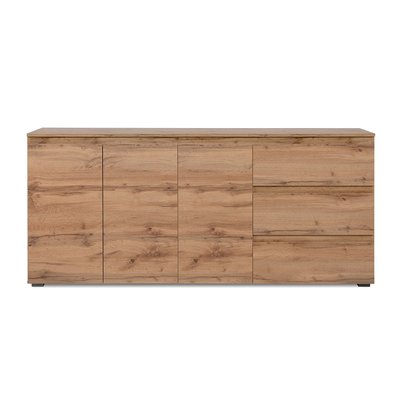 Buffet 3 portes 3 tiroirs et 2 étagères - L178,5 x H80 cm CALICOSY