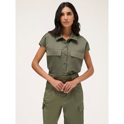 Chemise large en DRILL de coton élasthanne MOTIVI