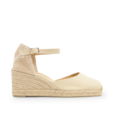 Espadrilles compensées à bride cheville et talon tressé CAROL PLATFORM CASTANER