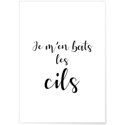 Affiche 'Je m'en bats les cils' L'AFFICHERIE