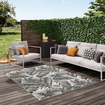 Tapis extérieur tissé kilim rectangle LUXORA 4 UN AMOUR DE TAPIS