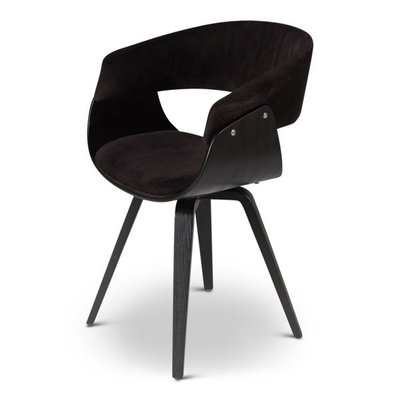 Chaise design accoudoirs velours  Kyo ZAGO
