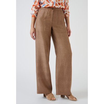 Pantalon lin marron femme top