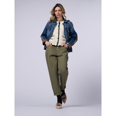 Pantalon boyslim en tissu confortable coton/lyocell OLTRE
