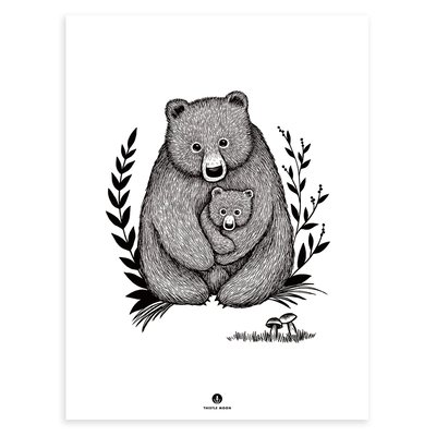 Affiche famille ours ROMANIAN HILLS LILIPINSO