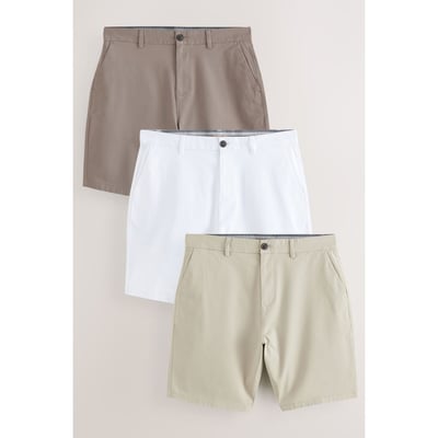 Short chino stretch, lot de 3 NEXT