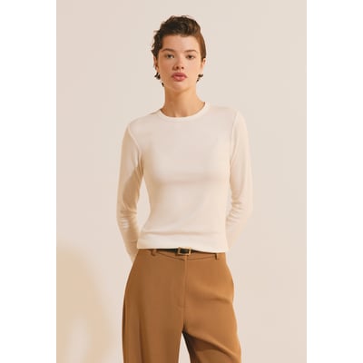 T-shirt manches longues en coton modal TANDEM ETAM