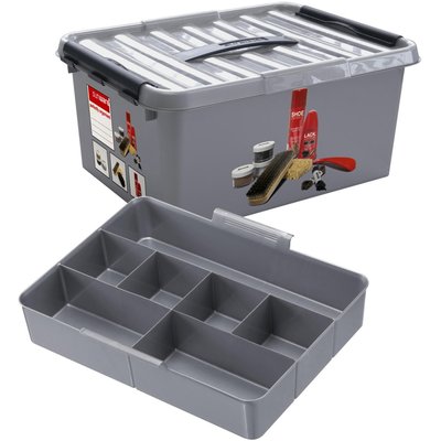 Boite à cirage Q-line avec insert compartimenté JARDINDECO