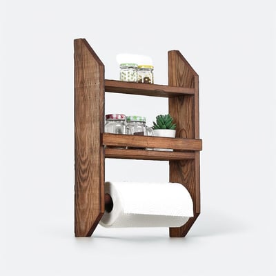 Полка из дерева" Spice Rack & Towel Hanger / Спайс Рэк & Тауел Хэнгер SO'HOME