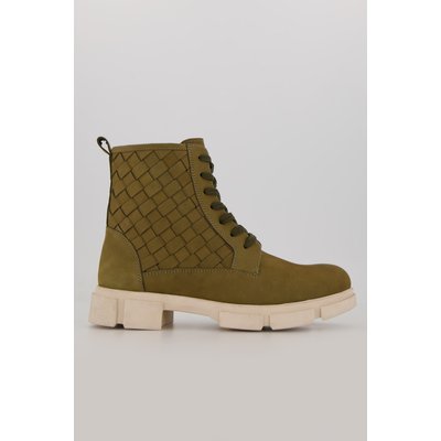 Bottines en cuir, effet tressé, largeur H ULLA POPKEN