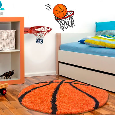 Tapis rond enfant motif ballon FUN NAZAR RUGS
