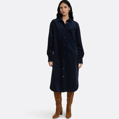 Corduroy Midi Shift Dress LA REDOUTE COLLECTIONS
