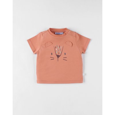 T-shirt lion à courtes manches, terracotta NOUKIE'S