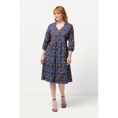 Robe tunique, oiseaux du paradis, col V ULLA POPKEN