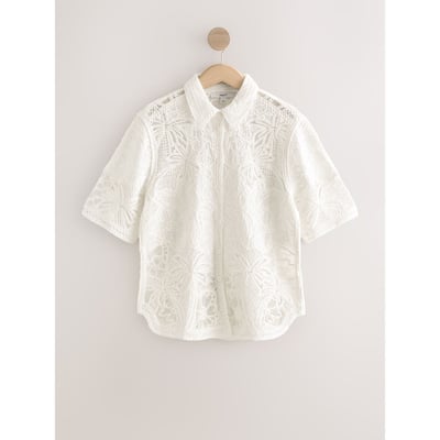 Chemise au crochet à manches courtes NEXT