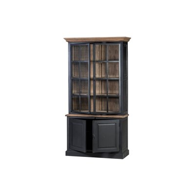 Buffet vaisselier en bois noir 2 portes vitrées - DALILA HELLIN, DEPUIS 1862