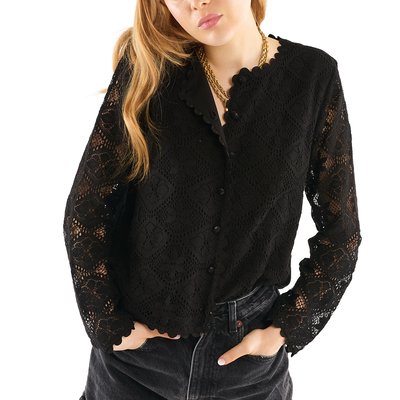 Gilet crochet dentelle en coton BLANDINE WILD