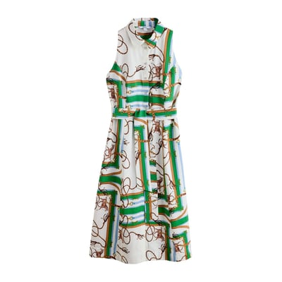 Robe mi-longue dos nu avec ceinture NEXT