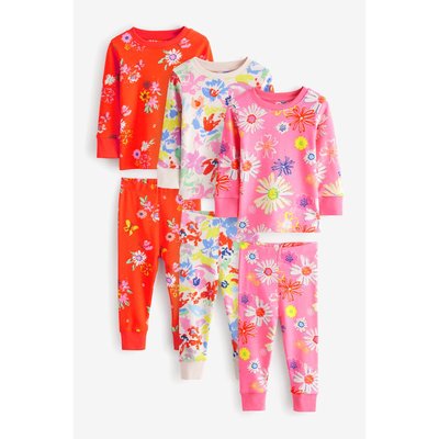 Pyjama douillet à fleurs, lot de 3 NEXT