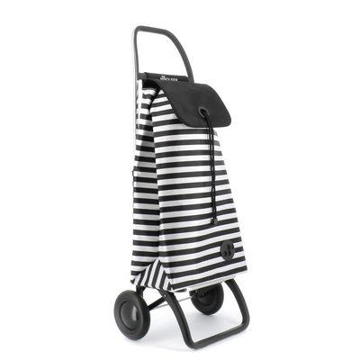 IMAX MARINA - Chariot de course - 2 roues - Rayé - Ergonomique et résistant, cadre léger en aluminium, sac imperméable et spacieux ROLSER