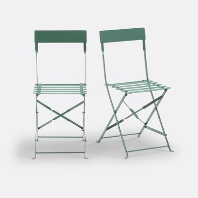 Lot de 2 chaises pliantes métal fer, Ozevan LA REDOUTE INTERIEURS