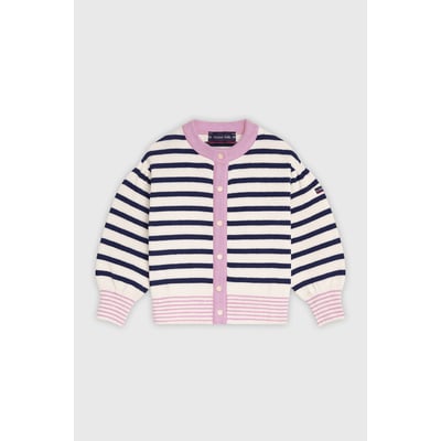 Cardigan rayé en coton KIDS ARMOR-LUX