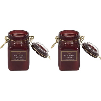 Bougie parfumée pot à clip apothicaire 9 x 6 x 11 cm (Lot de 2) CMP