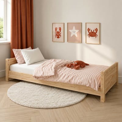 Lit enfant Montessori Bois massif  LOUW AKITEN RETAIL