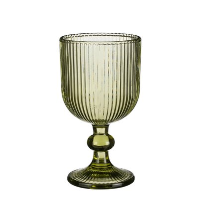 Lot de 6 verre à vin cannelé MERLOT MICA DECORATIONS