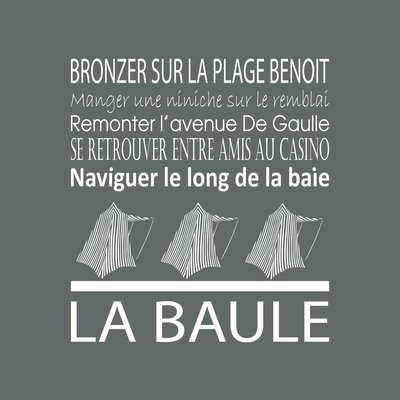 Tableau Mural La Baule ILLUSTRATION CEANOTHE