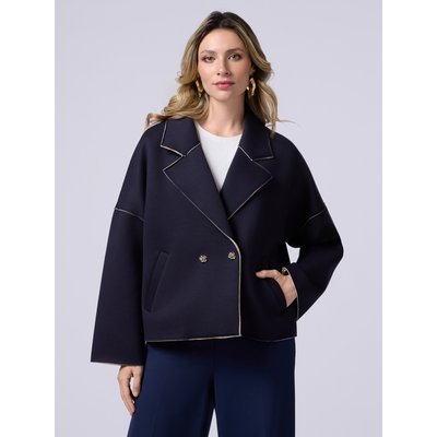 Veste courte en tissu scuba doublé avec intérieur de couleur contrastée OLTRE