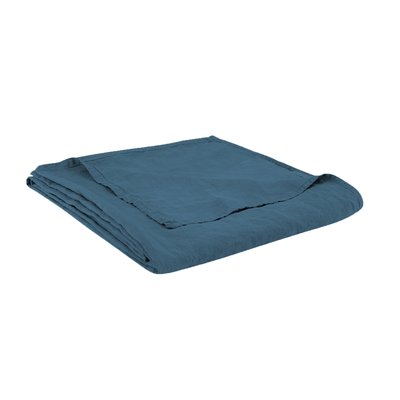 Drap plat en lin lavé, NATURELLEMENT LIN BLANC CERISE