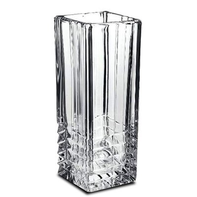 Vase en verre transparent 9x9x23cm WADIGA