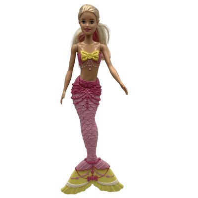 Poupée Barbie sirène rose - Bon état MATTEL