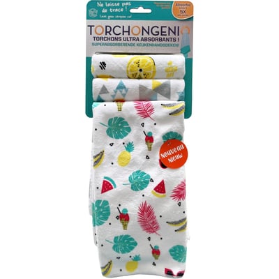 Torchon Lot de 3 Genio motifs BEST OF TV